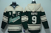 Minnesota Wilds #9 Mikko Koivu Green Sweatshirt Stitched Hoodie,baseball caps,new era cap wholesale,wholesale hats